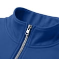 thumbnail image 5 of Mifsaly Mens Full Zip Track Jacket Casual Stand Collar Sweatshirt Lightweight Comfortable Outerwear Coat for Everyday Activewear and Outdoor Workout Blue,XXXL, 5 of 6