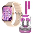 thumbnail image 1 of Reloj Inteligente Binden Kulest Kit con Audífonos rosa, 1 of 5
