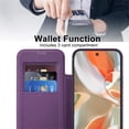 thumbnail image 3 of For Google Pixel 9 Pro Wallet Cell Cover, RFID Blocking, PU Leather,Compatible With MagSafe , With Flip Cover Multi-Card Slots Pocket, Ultra Thin Magneti Protective Cover,Purple,For Pixel 9 Pro, 3 of 8