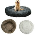 thumbnail image 1 of SPRING PARK Cat Dog Beds, Soft Plush Pet Bedding Winter Warm Sleeping Round Fluffy Pet Calming Bed Cuddler for Puppy Dogs, 1 of 7