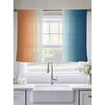 thumbnail image 4 of Burnt Orange Blue Ombre Sheer Curtains 45 Inch Length 2 Panels Set, Abstract Modern Art Aesthetics Voile Window Treatment Rod Pocket Small Kitchen Curtains Drapes for Bedroom 52"x45"x2, 4 of 7