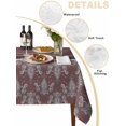 thumbnail image 2 of Boho Red Brown Flower Table Cloth, Waterproof Tablecloth for Square Tables, Abstract Bohemia Pesley Floral Reusable Washable Fabric Table Cover for Restaurant Kitchen Dining Tables 60"x60", 2 of 9