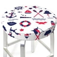 thumbnail image 3 of Daiia Sailing Marine Travel Stool Covers Round,Round Bar Stool Covers Waterproof Bar Chair Covers Washable Stool Cushion Slipcover for 12-14 Inch Chair-14 inch, 3 of 7