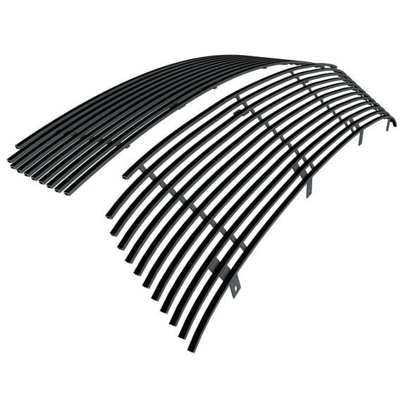 APS Premium Stainless Steel Black 8x6 Horizontal Billet Grille Compatible with Ford Fusion 2006-2009 Combo N19-J15778F