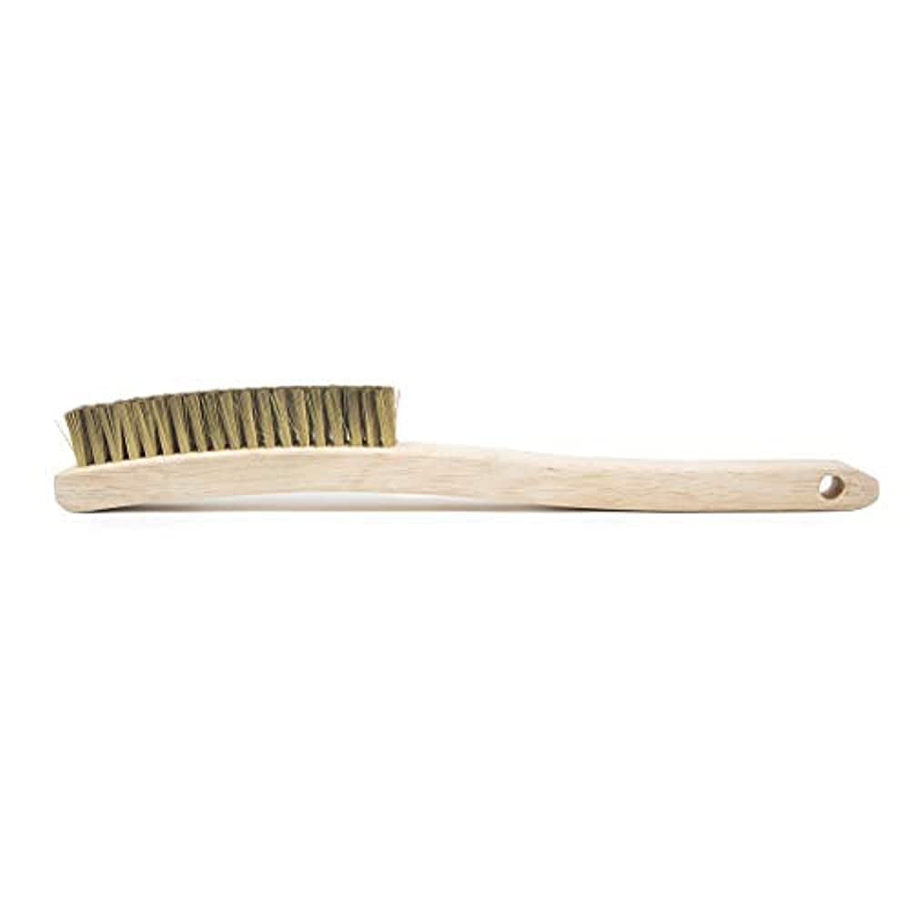 Osborn Plater S Fine Solid Wood Block Wire Scratch Brush With Long Curved Handle Fine Brass Wire Bristle 5 3 4 Length 1 1 8 Width Brush 13 1 4 Overall Length Dzne D D N K Walmart Com