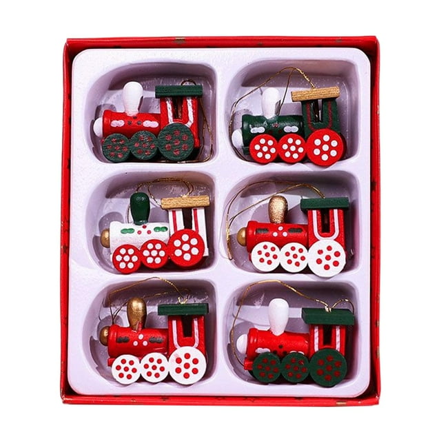 6x juguetes de colgante de Navidad adornos colgantes regalos de madera para Festival decoración de puerta de pared regalo de año Nuevo Sunnimix colgante colgante