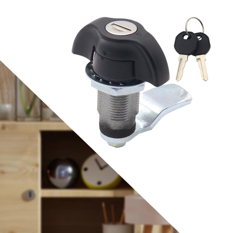 RV Cabinet Lock - Aluminum Alloy Handle Door Lock With 2 Keys For Camper, Trailer, Boat, Toolbox, Home Use