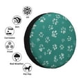 thumbnail image 4 of Gaeub teal green paw Print 14-17in Tire Cover, Spare Tire Cover, for Camper Caravan, Trailer, Car, Truck, SUV, Jeep-17 inch, 4 of 6