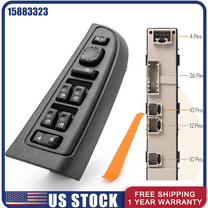 Woudy Front Driver Door Window Control Switch for GMC Sierra 2003-2007 15883323