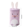 thumbnail image 3 of Easter Bunny Tin Decorative Box, Home Candy Jar Storage Gift Box, Metal Tin Bucket Ornament for Easter Treats Trinkets, Stackable Desktop Organizer, Purple, 3 of 6