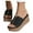 Black, variant on HaoXianJian Women's Platforms Sandals High Heels Wedge Open Toe Slip On Mules Summer Slippers Shoes Comfortable Casual Dress Pumps Shoes