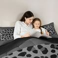 thumbnail image 5 of jejeloiu Leopard Cheetah Pattern Bedding Comforter Set,Chic Minimalist Aesthetic Twin Comforter Sets,Gray Wildlife Print Bedding Set For Kids,Luxury Bedroom Decor Reversible,2 Pieces, 5 of 8