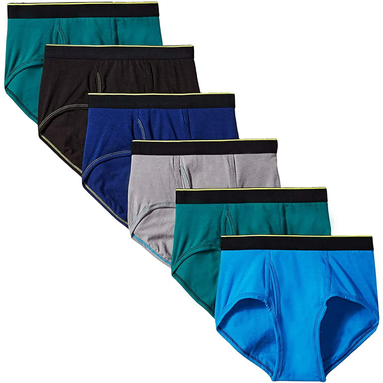 72 Pack Mens Cotton Briefs in Bulk for Homeless Shelters and Donations,  Wholesale Underwear for Men, Assorted Sizes Colors