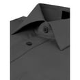 thumbnail image 3 of Omega Men's Short Sleeve Dress Shirt (Charcoal, 3XL), 3 of 4