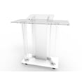 thumbnail image 3 of FixtureDisplays Podium en Acrylique et MDF avec Roulettes, Poteau Debout, Surface de Lecture Surélevée, Pulpite Roulante 21060, 3 of 6