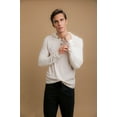 thumbnail image 4 of Men's Cottonique M17773 Long Sleeve Lightweight Cotton Jersey Hoodie (Natural L), 4 of 5