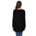 thumbnail image 4 of Anygrew Women's Long Sleeve V Neck Shirts Casual Fall Tunic Tops Blouse, 4 of 7
