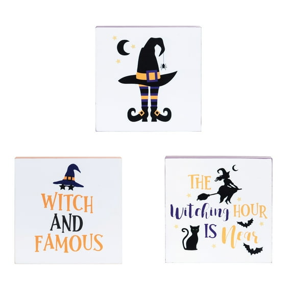 Witchy Hat Shelf Sitter Blocks Set of 3