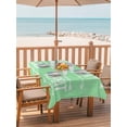 thumbnail image 2 of Outdoor Tablecloth with Umbrella Hole for Patio/Picnic/Party/Camping, Green Laundry Waterproof Table Cloth Rectangle Table Cover Washable, Wash Dry Fold Repeat Minimalist Text (60"x 102"), 2 of 8