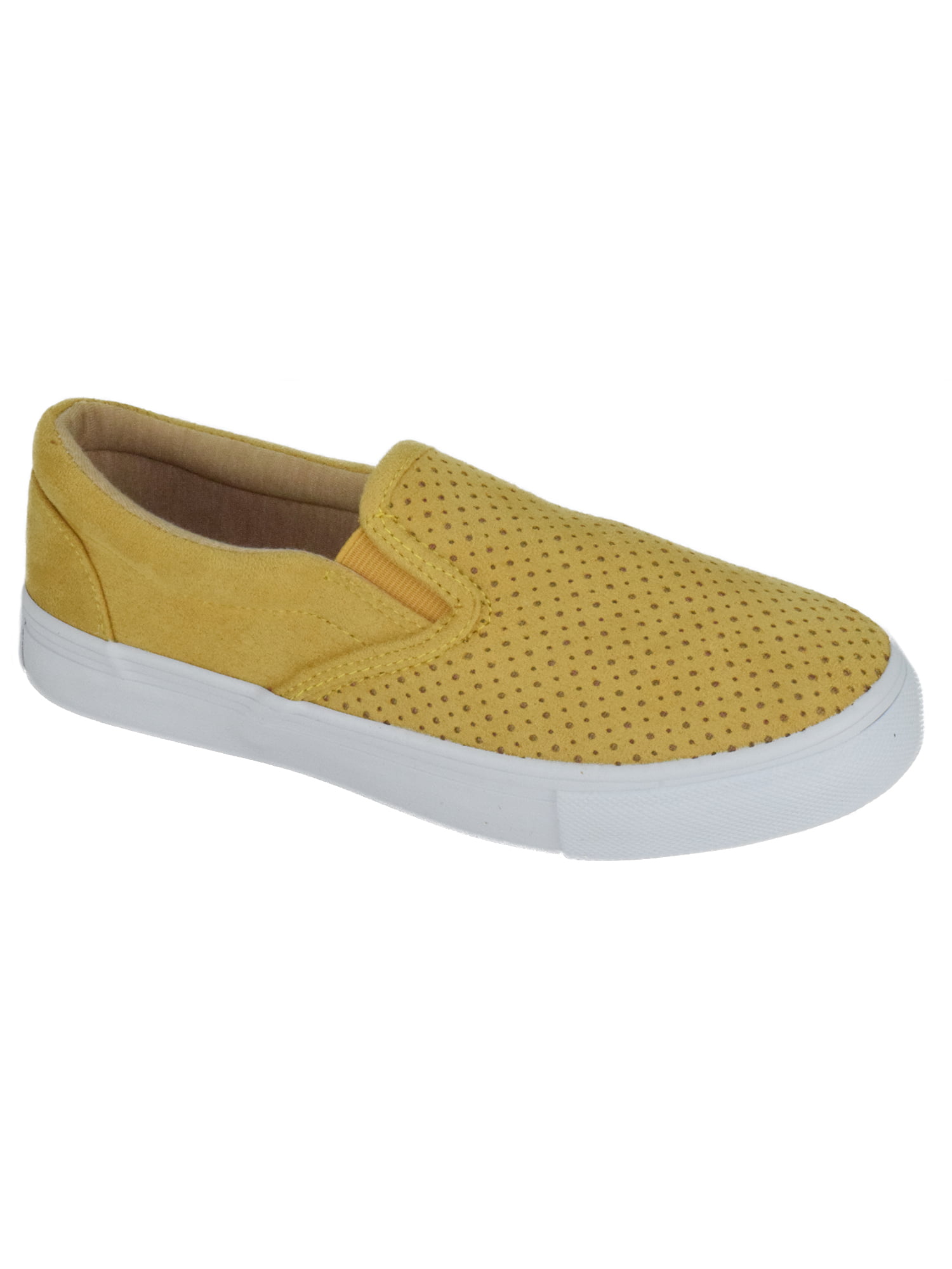 mustard slip on shoes