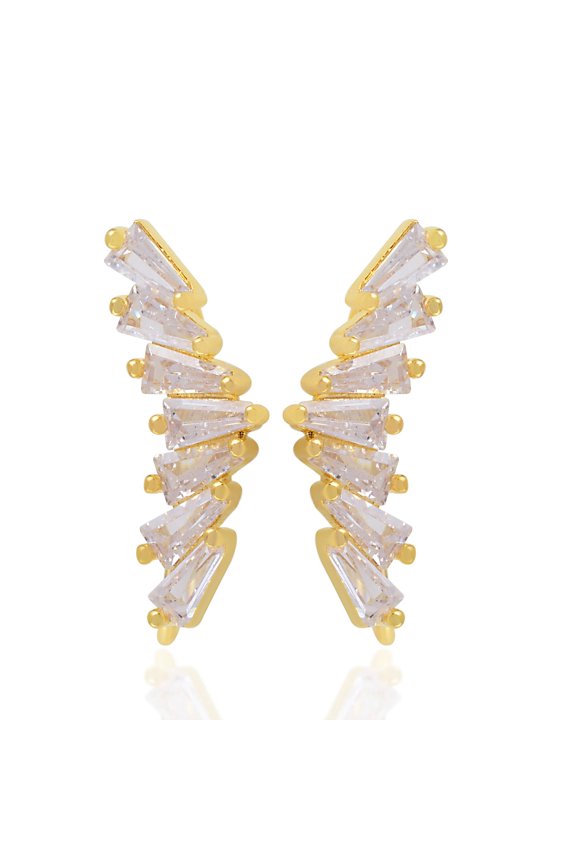 Women Designer Suzzane Faux Diamond Bauggete Earring Wedding