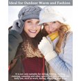 thumbnail image 6 of 2-Pieces Women Winter Hat and Glove Set, Warm Knitted Beanie Hat Glove Snow Ski Skull Cap with Visor and Touchscreen Glove, 6 of 6
