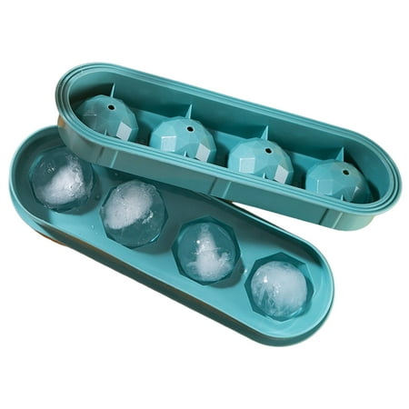 

Premium Ice Cube Trays Easy to Clean Flexible Sphere 4 Crused Ice Cube Molds for Whiskey Bourbon Freezer Green