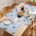 thumbnail image 5 of Coastal Starfish Placemats Set of 12 Summer Ocean Coral Place Mats Indoor Wipeable Table Mats Washable Cloth Dining Table Placemats for Kitchen Holiday Party Home Decor 13x19 Inch, 5 of 9