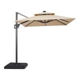 thumbnail image 2 of Furniture of America Aiden 8' Double Top Square Umbrella with LED, Beige, 2 of 7
