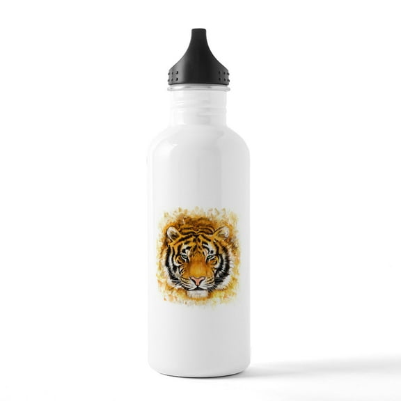 CafePress - Artistic Tiger Face Stainless Water Bottle 1 - Stainless Steel Water Bottle, Sports Bottle, 1.0L