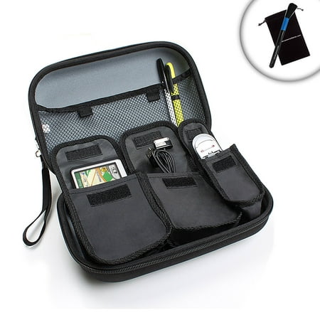 GPS Traveling Protective Case with Accessory Pockets by USA Gear _ Works With the Garmin Nuvi 52LM 5_Inch GPS Unit , Mounts
