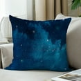 thumbnail image 3 of LALILO Throw Pillow Covers Watercolor Star Night Starry Blue Milky Cushion Cover 18" x 18", 2 Pack, 3 of 6