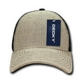 thumbnail image 4 of Decky 1136 6 Panel Low Profile Structured Jute Trucker-Natural/Black, 4 of 4