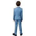 thumbnail image 3 of Toddler Boys Dress Suit Formal 5PCS Wedding Ring Bearer Outfit Kids Suit Set Blue Plaid 8 Years, 3 of 5