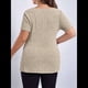 thumbnail image 5 of Blusas de Talla Grande para Mujer, Informales, con Cuello en V, Corta y Dobladillo Dividido, para Verano Albaricoque 4XL, 5 of 8