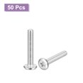 thumbnail image 3 of Uxcell M5x30mm Vis de Tête de Phillips à Tête Ronde Plate, Lot de 50 Vis de Machine d'Entraînement en Acier Inoxydable 304, 3 of 7