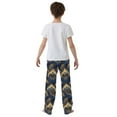 thumbnail image 5 of FORMRS Kids Pajama Pants with Pockets Size 13-14Y Boys Lounge Sleep Bottoms, Blue Peacock Feathers Pattern, 5 of 8