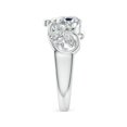 thumbnail image 6 of ANGARA Natural Vintage Style Blue Sapphire and Diamond Flower Scroll Ring in 14K White Gold for Women (Size-1.5mm) | September Birthstone, Anniversary, Jewelry Gift for Women | Natural Sapphire Ring, 6 of 12