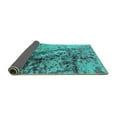 thumbnail image 2 of Ahgly Company Indoor Square Oriental Turquoise Blue Industrial Area Rugs, 5' Square, 2 of 4