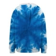 thumbnail image 5 of Kaprioy Hoodies For Women Tie Dye Zip Zipper Up Pocket Drawstring Ladies Pullover Fall Fashion Hooded Sweatshirts Casual Tops For Women Blue, XXXL, 5 of 6