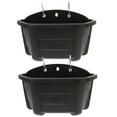 thumbnail image 3 of Greenadscape 2 Sets Space Saving Wooden Finish Hanging Flower Pot for Balcony Flower Planter, 3 of 8