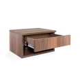 thumbnail image 6 of JONATHAN Y Ettore 15.71" Mid-Century Modern Floating Wall Mounted Nightstand with Soft-Close Drawer and Cable Hole, Dark Brown, 6 of 7