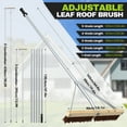 thumbnail image 3 of Dreizack Leaf Roof Brush with Gloves, 21 FT Extendable Roof Cleaning Brush Tool, Lightweight Aluminum Roof Rake Remove Leaves for Shingles, Corrugated, Solar Panel, 3 of 8