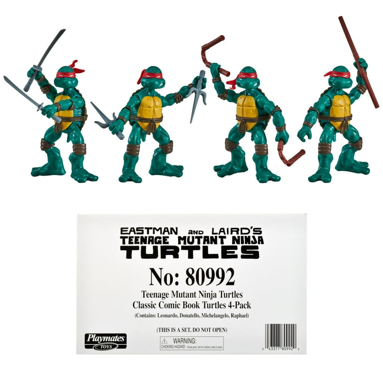 Teenage Mutant Ninja Turtles: 4” Comic Book Figure Bundle with