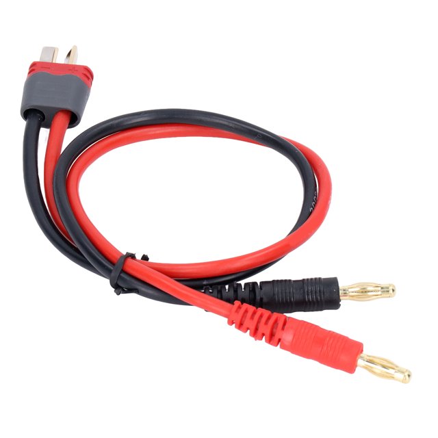 RC Charging Cable, Corrosion Resistance Banana Charging Cable T Plug to 4.0mm Stable Charging Cable for Ship Model