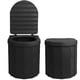 thumbnail image 3 of Portable foldable camping toilet with lid waterproof black, 3 of 4