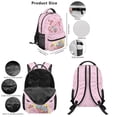 thumbnail image 3 of Jeiento Pink Polka Dot Axolotl Backpack for Girls with Lunchbox, Pencil Case, Water Bottle Pouch & Keychain 5 PCS Elementary Middle School Bookbag Set for 3rd-6th Grade Kids Age 8-12, 3 of 7