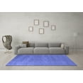 thumbnail image 3 of Ahgly Company Indoor Square Oriental Blue Industrial Area Rugs, 8' Square, 3 of 4