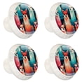 thumbnail image 2 of 4 Pcs Alpaca Knobs for Kitchen Cabinet Cupboard Dresser Bookcase Drawer Pulls Handles Round Home Decor, 2 of 8