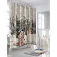 thumbnail image 3 of Fsddascl Grey Snowman Christmas Shower Curtain Set - Small 36" x 72" Washable Bathtub Curtain with 12 Hooks, Xmas Tree Rustic Snowflake Waterproof Fabric Stall Shower Curtains for Bathroom/Bathtub, 3 of 6